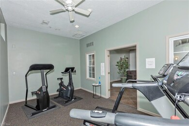 Workout area in the lobby of building 200.