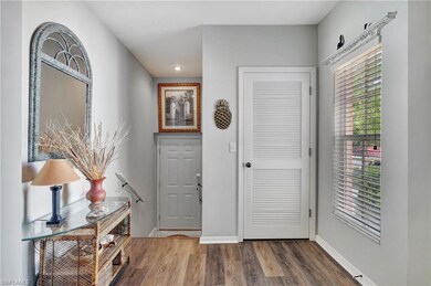 Entryway with wood-type flooring