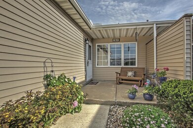Cozy Private Covered front porch surrounded by lovely perennials!