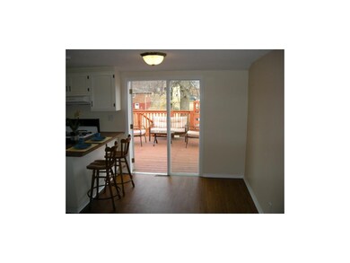 Dining room looks out to a great treed backyard!