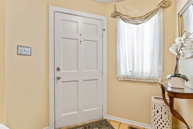 Tiled foyer.