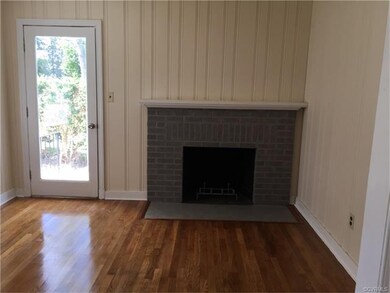 Office/Study space off living room with a side ent