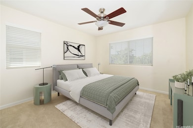 Bedroom on main level (virtually staged)