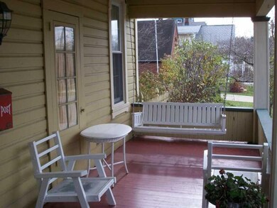 Exterior Front. Front Porch with Swing