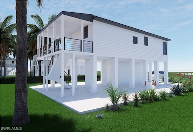 Rear angled view of property