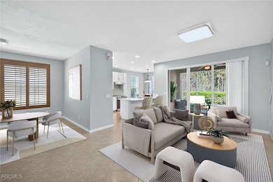 Virtually Staged Living & Dining Room