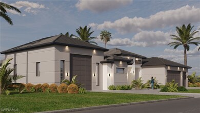 View of front of property with a garage and a fron
