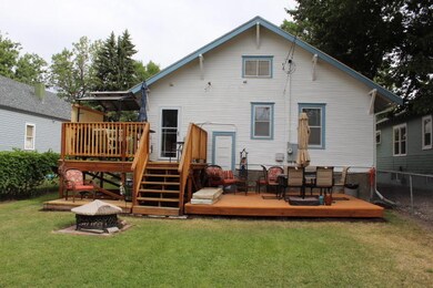 Rear yard with firepit