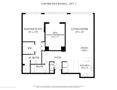 2180 IBIS ISLE RD E 7 Floor Plan