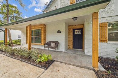 A view of the front entry into the home with new d