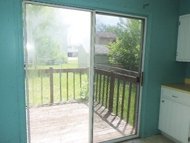 Deck through kitchen slider