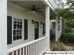 Welcoming porch with rocking chairs