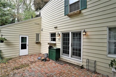 Paver patio outside the kitchen