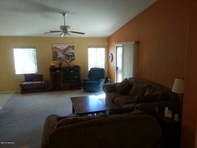 View of living room from dining area