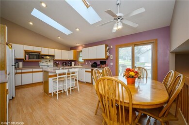 Kitchen with skylights and lots of storage space!