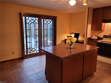 Kitchen with custom courtyard door