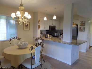 Kitchen and dining area is light and bright having