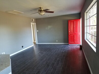 View from Dining Rm w front door open