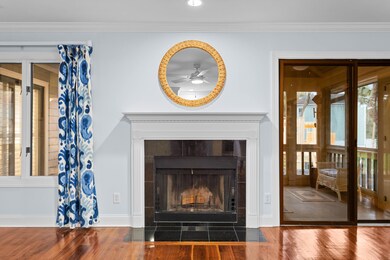 Wood burning fireplace