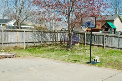 Fenced back yard
