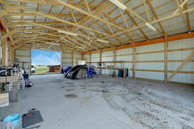 Pole shed with concrete and electrical