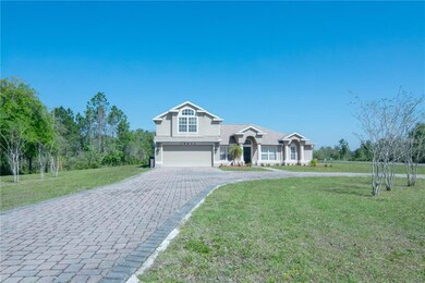 Circular brick paver driveway