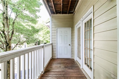 View of balcony from family room