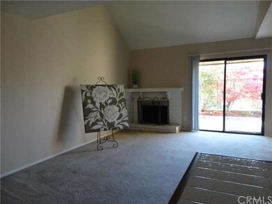 Great size living room with view of patio
