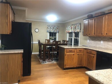 Oversized kitchen with dining area