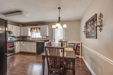 The eat in kitchen at 12x16 has newly installed ha