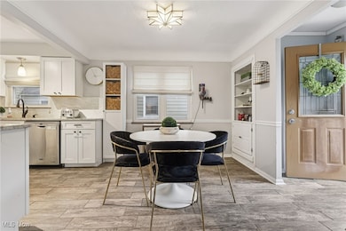 Eat-in kitchen with luxury vinyl flooring