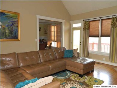 Spacious great room with vaulted ceiling