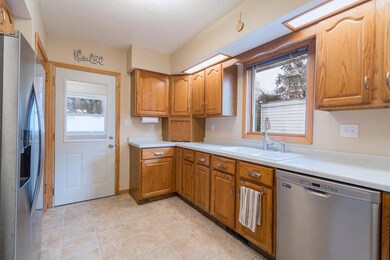 Kitchen with the back door straight ahead to go ou