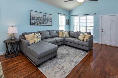 Pretty wood flooring in living area.