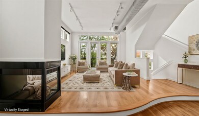 Virtually stage living room
