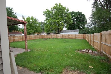Fenced in backyard