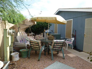 Backyard with seating