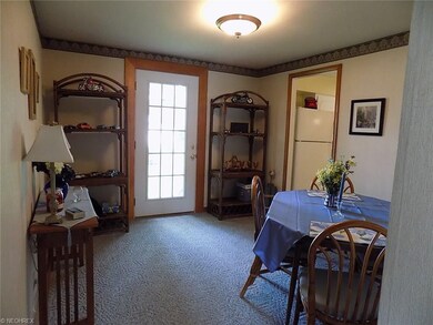 Dining room with French door to rear yard.