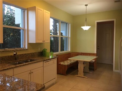 view from kitchen to dining