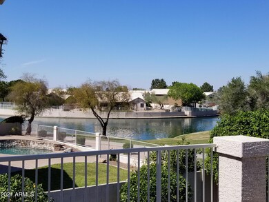 Views of lake from balcony