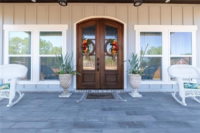 View of exterior entry with french doors