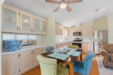 Kitchen and dining areas