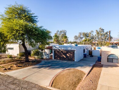 Large concrete driveway