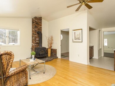 The front entrance hallway leads...