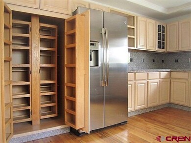 Large kitchen cabinet acts as a Pantry with swing 