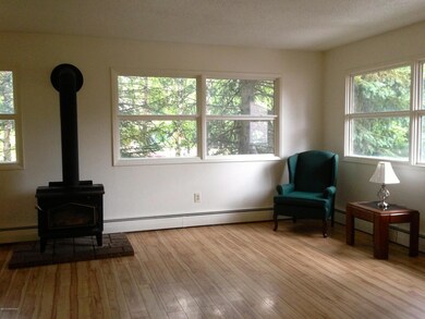 Living Room View with Wood Stove