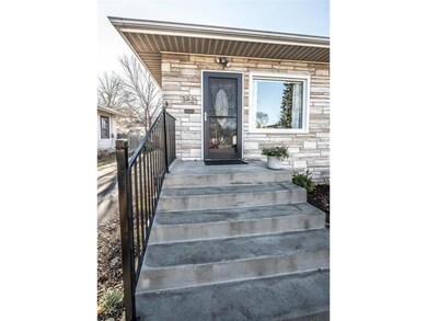 Newly cemented front steps.