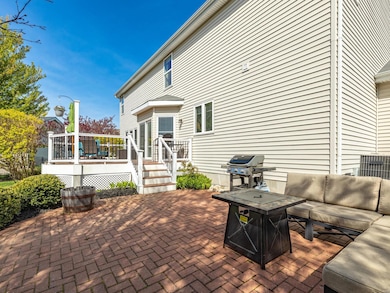 Large composite deck that leads to the large paver