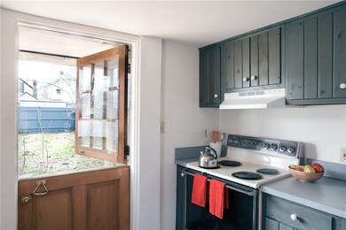 First floor kitchen looking out to back yard