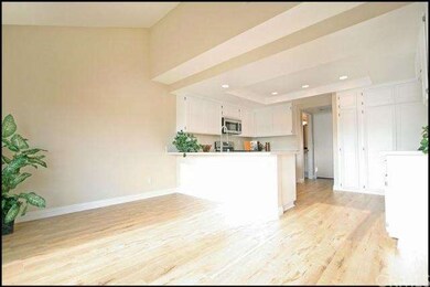 Large dining area opens up to the kitchen.